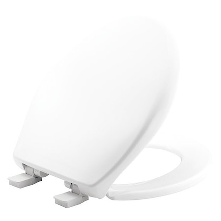 Toilet Seat With Cover, Plastic, Round, White MPN:200E4 000