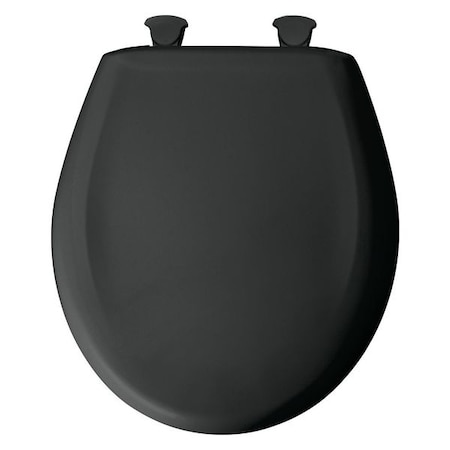 Toilet Seat With Cover, Plastic, Round, Black MPN:200SLOWT 047
