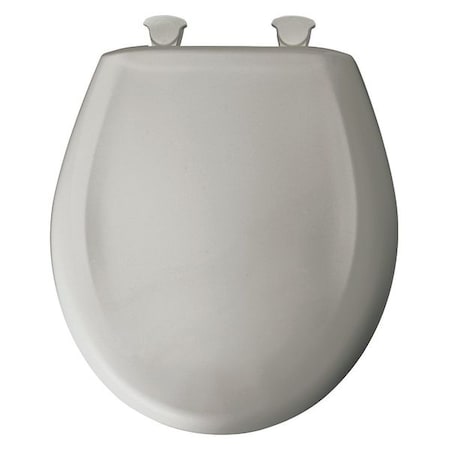 Toilet Seat With Cover, Plastic, Round, Silver MPN:200SLOWT 162