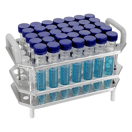 Test Tube Rack, Silver, 41 x 15 MPN:B2000-4-T150