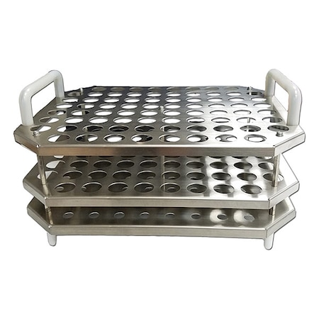 Test Tube Rack, Silver, 76 x 15 MPN:B2000-8-T150