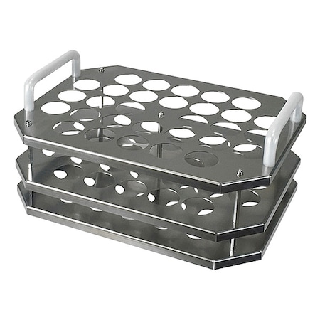 Test Tube Rack, Silver, 30 x 50 MPN:B2000-8-T500