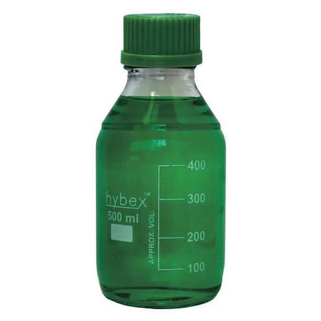 Media Bottle, Boro Glass, 171.45mm H, PK10 MPN:B3000-500-G