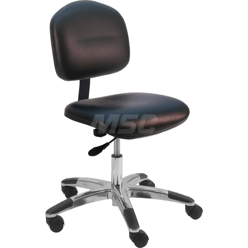 ESD Desk Task Chair: Vinyl, Black MPN:LAS-DV1-BK