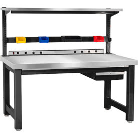 BenchPro™ Harding Fixed Height Workbench w/ Stainless Steel Square Edge Top 36