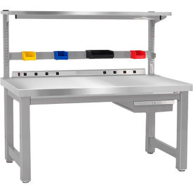 BenchPro™ Harding Fixed Height Workbench w/ Stainless Steel Square Edge Top 48
