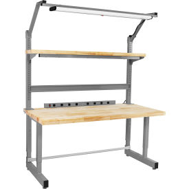 BenchPro™ Dewey Complete Workstation with Solid Maple Butcher Block Top 72
