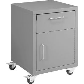 BenchPro™ Storage Cabinets 1 Drawer & 1 Door with Casters Steel Top Gray Frame LSCC-DD2122-Gray