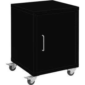 BenchPro™ Storage Cabinets 1 Door with Casters Steel Top Black Frame LSCC-DO2122-Black