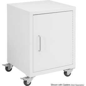 BenchPro™ Storage Cabinets 1 Door with Casters Steel Top White Frame LSCC-DO2122-White