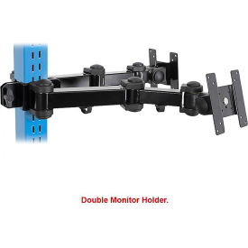 BenchPro™ Dual Tilt Double LCD Vertical Monitor Holder 2