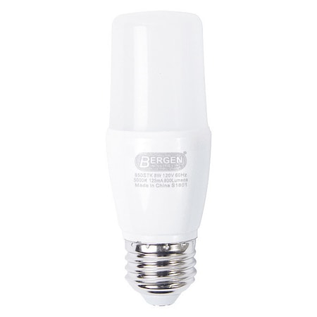 LED Stk Light Bulb, 800 lm, 5000K, 8W, PK5 MPN:850STK