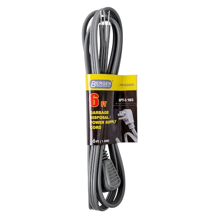 Appliance Power Cord 6FT.16/33 Garbage MPN:PS16306R