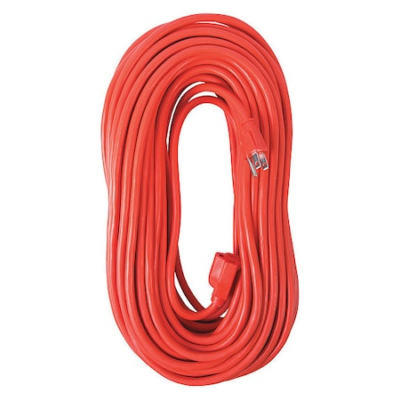 SJTW Extension Cord, 14 AWG, Outdoor, 14/3, 1 Outlets, Orange, Vinyl, 100 ft MPN:OC100143