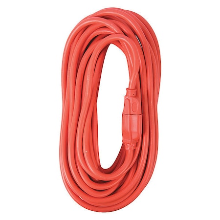 SJTW Extension Cord, 14 AWG, Outdoor, 14/3, 1 Outlets, Orange, Vinyl, 50 ft MPN:OC50143