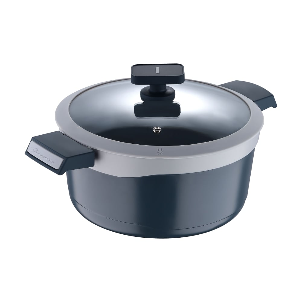 Masterpro Gastro Ceramic Aluminum 4.8-Quart Non-Stick Dutch Oven, Gray MPN:MPUS14026GRY