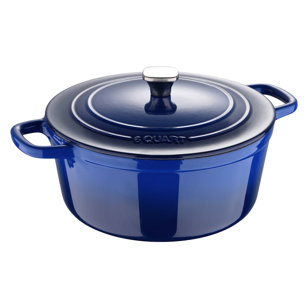 Masterpro Bergner 6-Quart Iron Dutch Oven With Lid, Blue MPN:MPUS16321BLU
