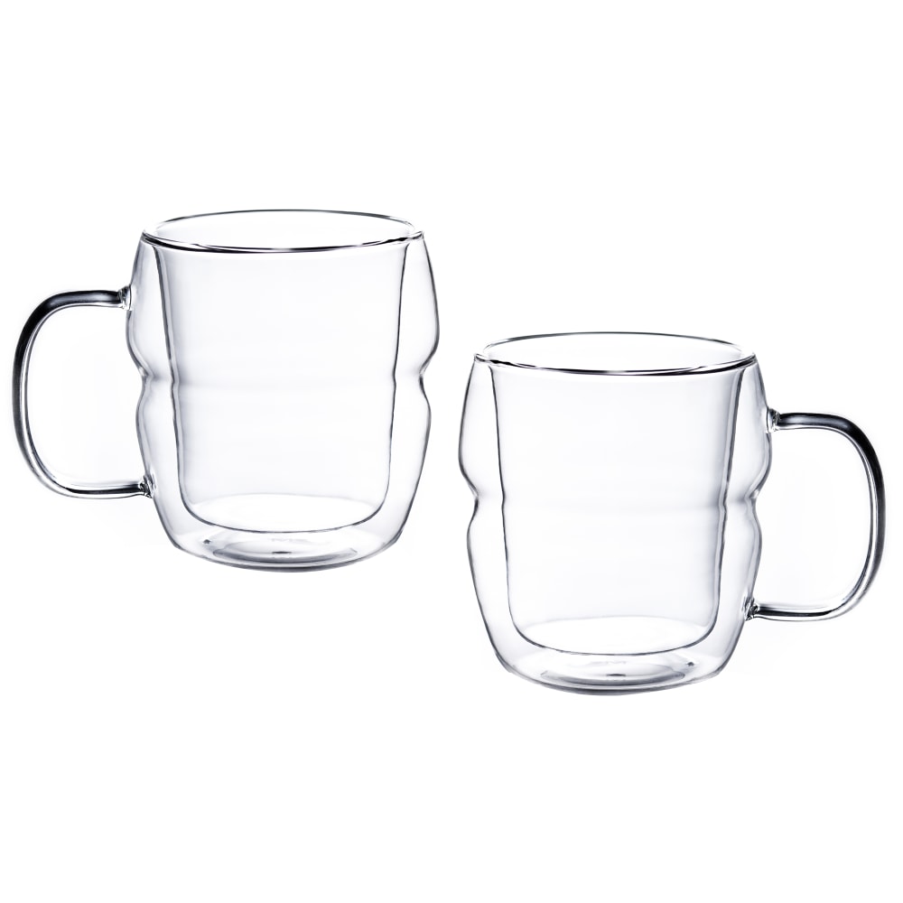 Masterpro Bergner Mixology Mugs, 15.2 Oz, Clear, Set Of 2 Mugs MPN:MPUS60306