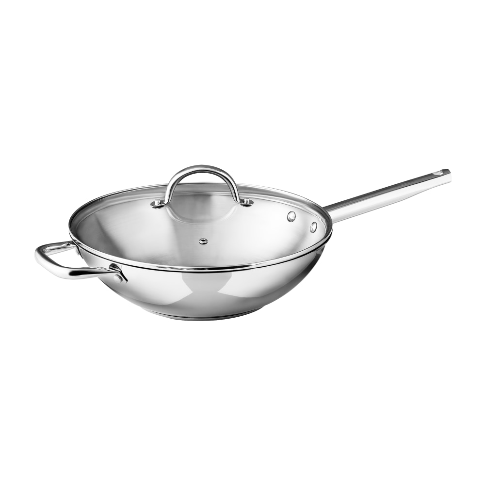 Bergner Stainless-Steel Nonstick Stir Fry Pan With Lid, 12in MPN:BGUS10111STS