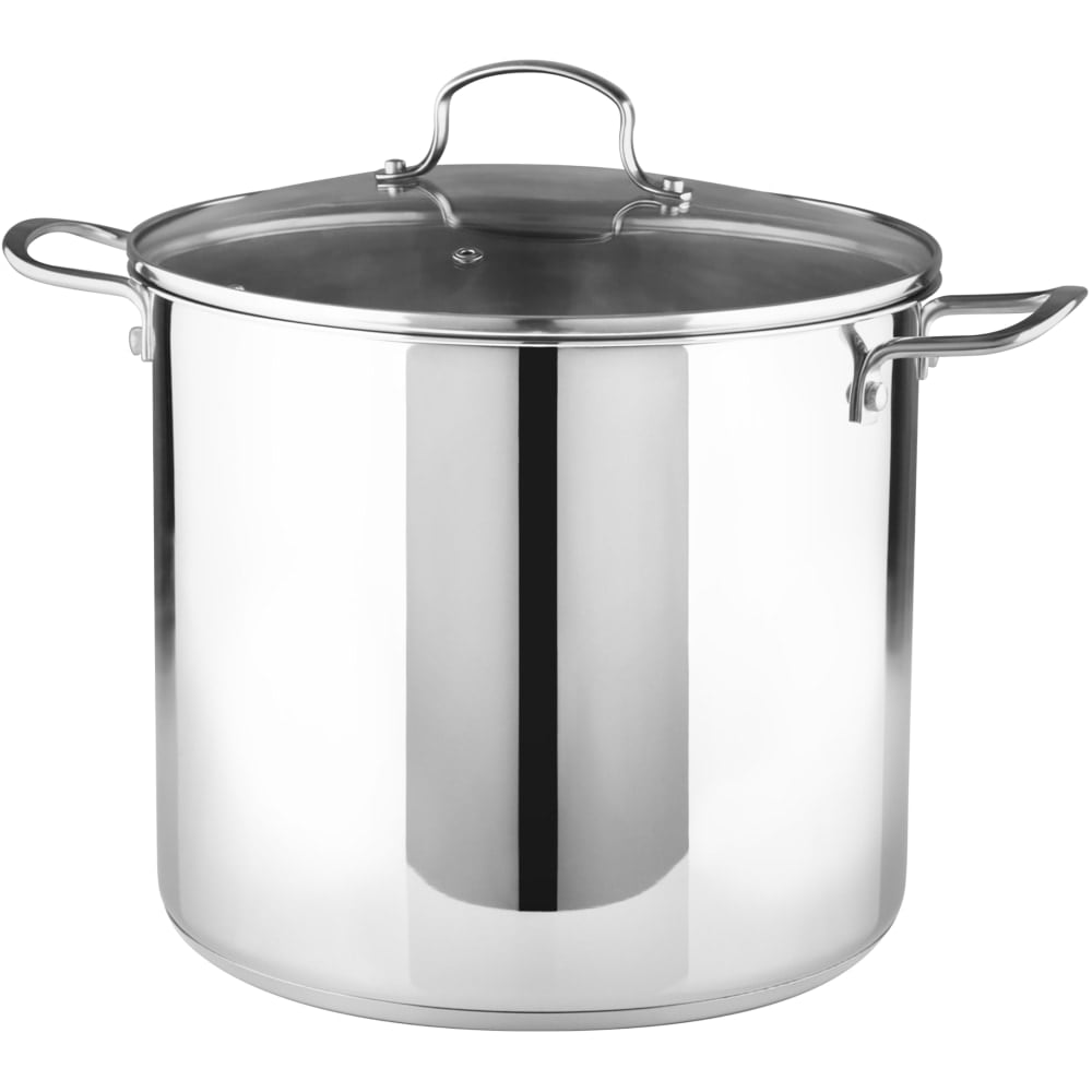 Bergner Essentials Stainless Steel Stock Pot, 20-Quart, Silver MPN:BGUS10126STS