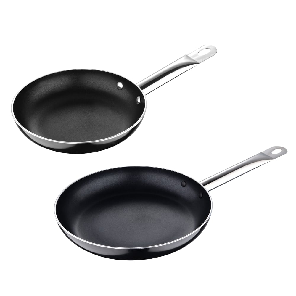 Bergner 2-Piece Aluminum Non-Stick Fry Pan Set, Black MPN:BGUS12021BLK