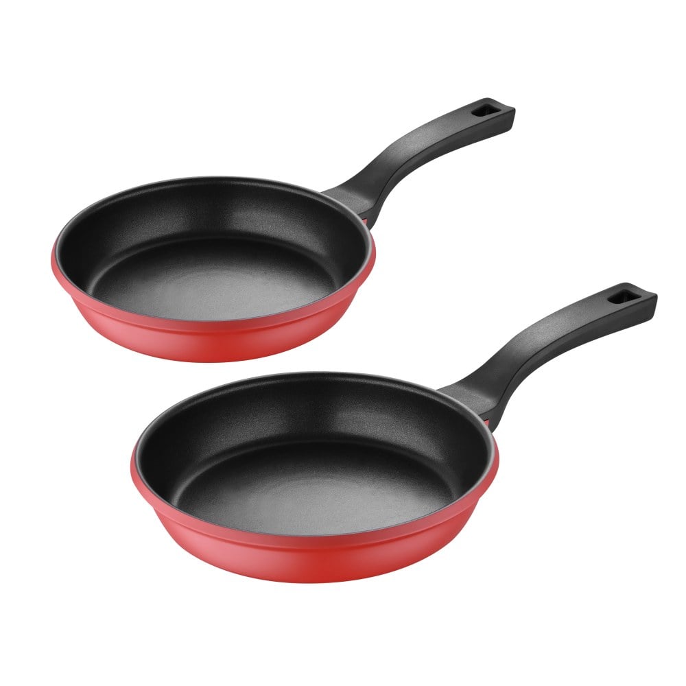 Bergner 2-Piece Fry Pan Set, Retro Red MPN:BGUS14002RED