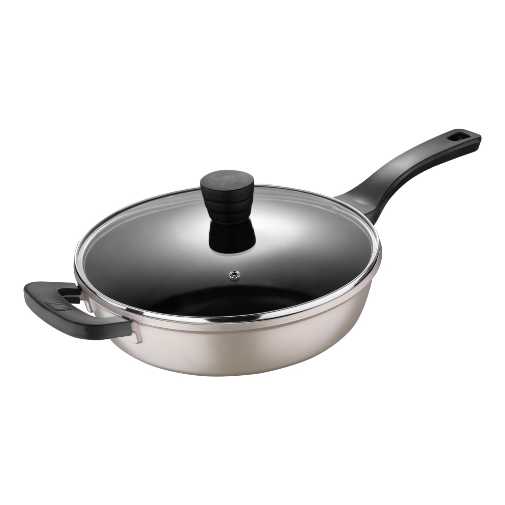 Bergner Covered Saute Pan, 11in, 4 Qt, Champagne MPN:BGUS14005CHP