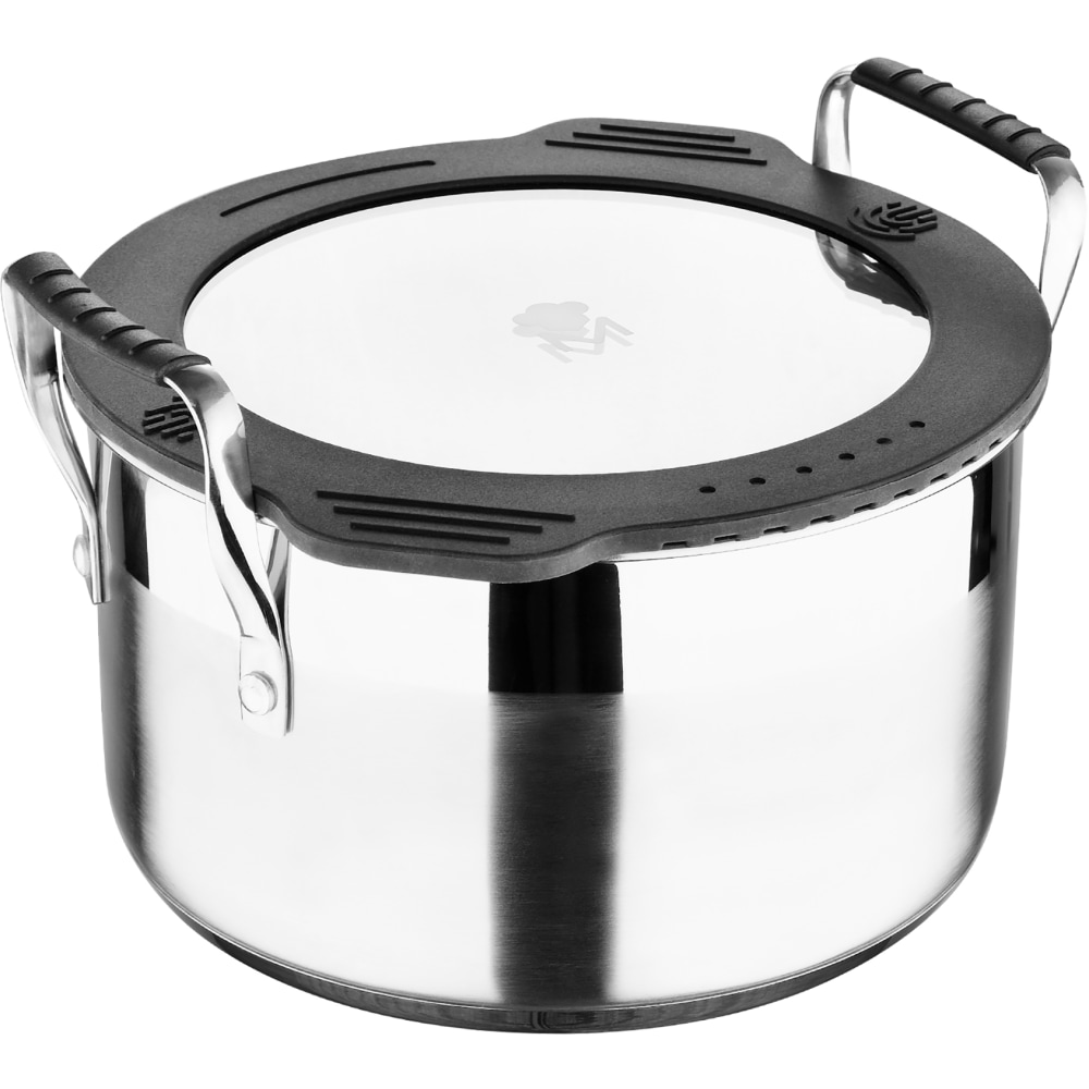 MasterPRO Smart Nesting Stainless-Steel Collection Covered Pot, Soup, 3.6 Qt, Stainless Steel MPN:MPUS10206STS