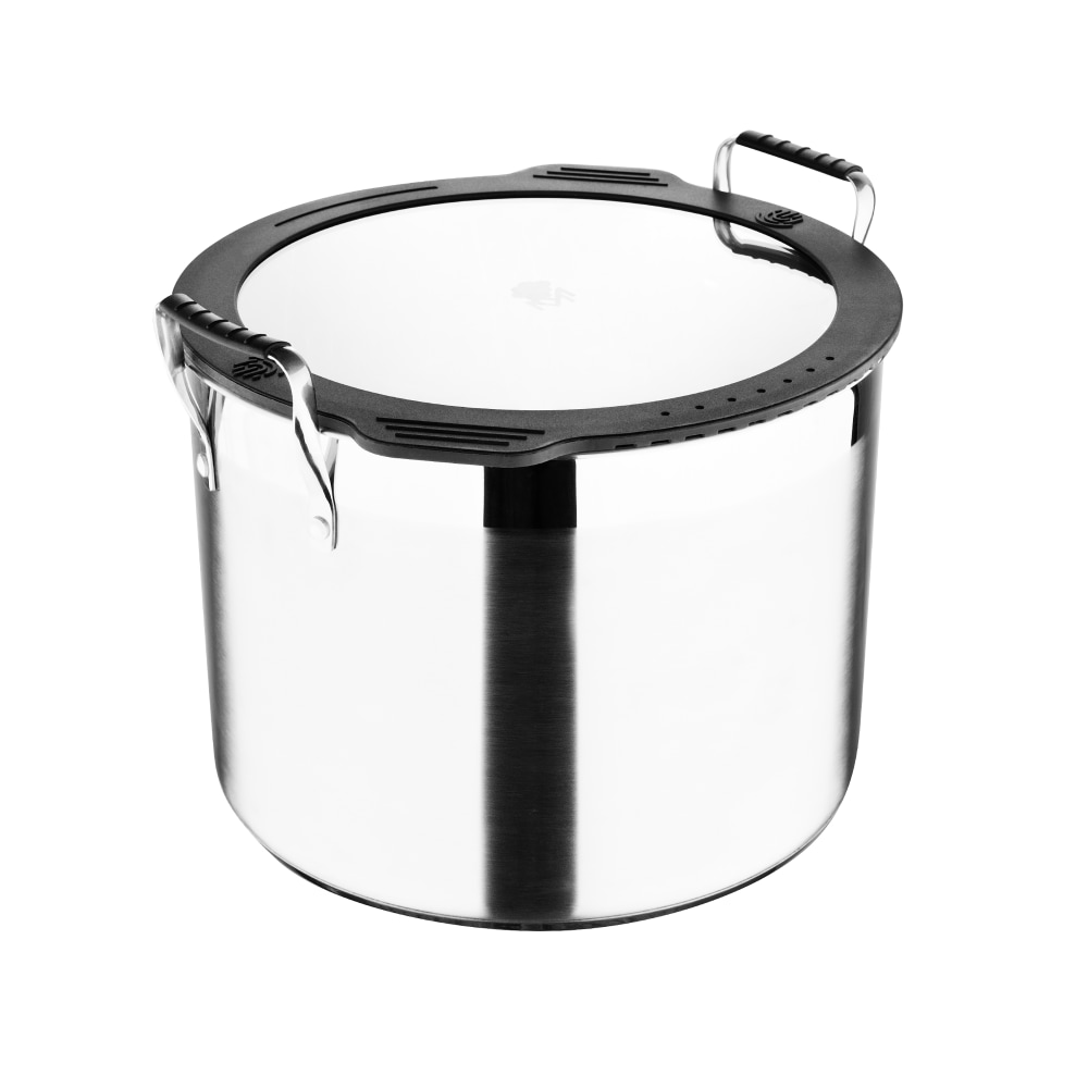 MasterPRO Smart Nesting Stainless-Steel Collection Covered Pot, Stock, 13.2 Qt, Stainless Steel MPN:MPUS10208STS