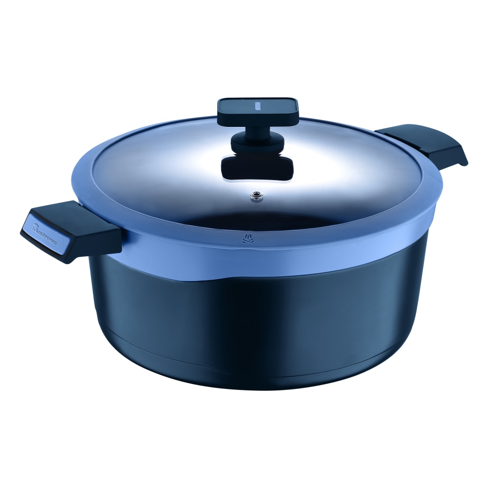 Masterpro Gastro Diamond Collection Cast Aluminum Dutch Oven With Tempered Glass Lid, 7.5-Quart, Blue MPN:MPUS14027BLU