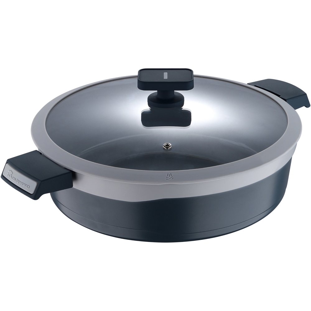 Masterpro Gastro Ceramic Collection 5.2-Quart Cast Aluminum Everyday Pan, Gray MPN:MPUS14029GRY