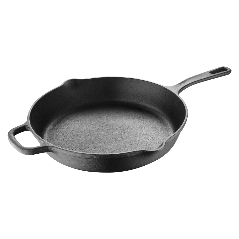 Masterpro Bergner Iron Fry Pan With Helper Handle, 10in, Black MPN:MPUS16301BLK