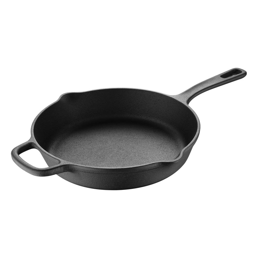 Masterpro Bergner Iron Fry Pan With Helper Handle, 12in, Black MPN:MPUS16302BLK