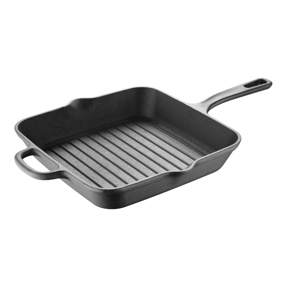 Masterpro Bergner Iron Grill Pan With Helper Handle, 10in, Black MPN:MPUS16303BLK