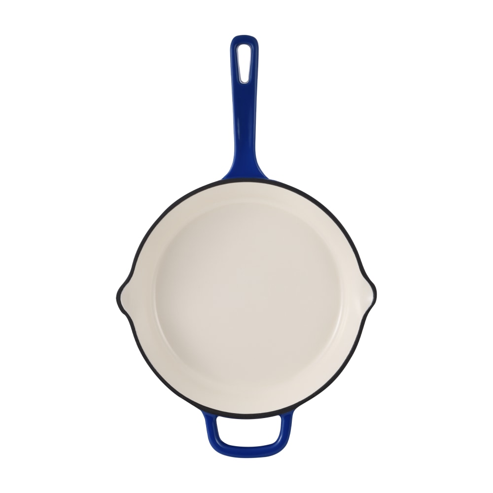 Masterpro Bergner Iron Fry Pan With Helper Handle, 10in, Blue MPN:MPUS16323BLU