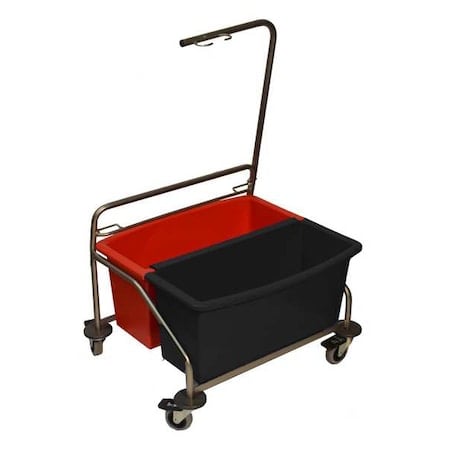 Mop Cart with Bucket, Silver, Cleanroom MPN:BCRMOPCART1