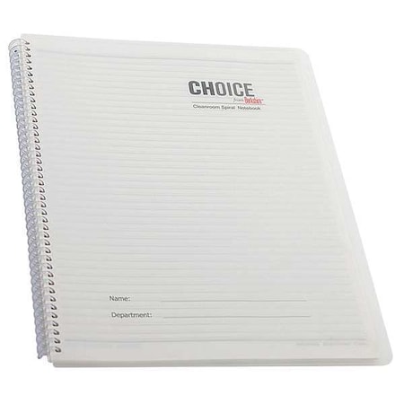 Cleanroom Notebook, 11 in, 8 1/2in, College MPN:CHNBK.0811SR.20
