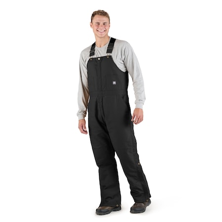 Bib, Overall, Deluxe, Insulated, XL Short, Black, Size XL MPN:B415