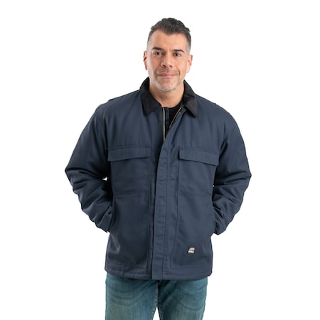 Heritage Twill Chore Coat, L, 65% polyester 35% cotton perm-press twill, Navy, LT MPN:CH414