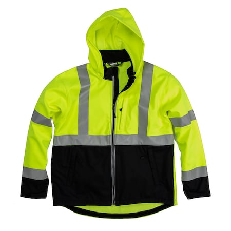 Hi-Vis Softshell Jacket, Class 3 Yellow, 4XL MPN:HVJS206