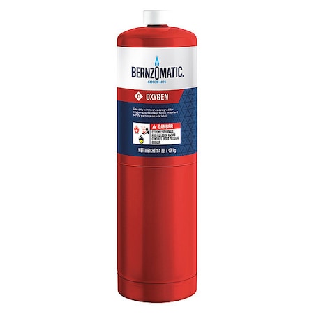Fuel Cylinder, Oxygen, 1.4 oz, CGA 601 LH, 10.64 in H MPN:333666
