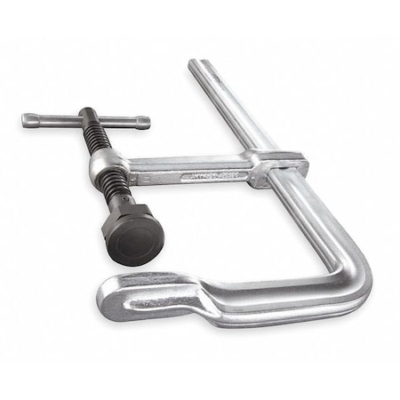 8 in Bar Clamp, Plastic, Steel Handle and 5 1/2 in Throat Depth MPN:2400S-8