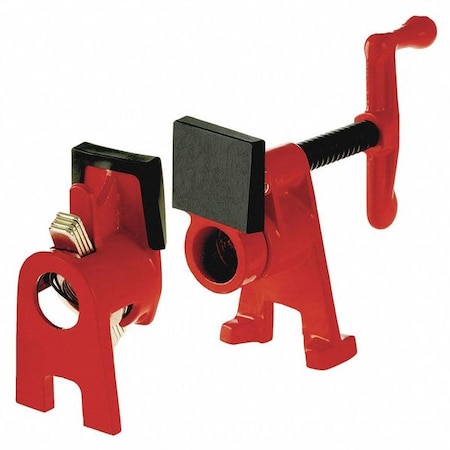 Pipe Clamp, Cast Iron Handle and 2-1/8