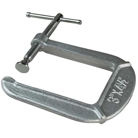 C-Clamp, 3 in Maximum Opening, Gray MPN:CM34DR