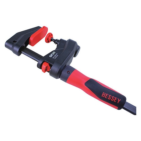 Bar Clamp, Plastic Handle and 2 3/8 in Throat Depth MPN:GK30