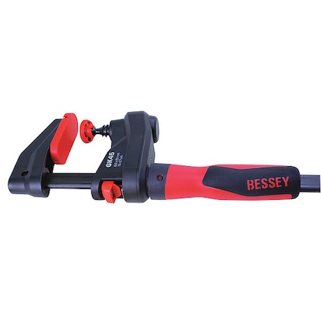 Bar Clamp, Plastic Handle and 2 3/8 in Throat Depth MPN:GK45