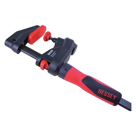 Bar Clamp, Plastic Handle and 2 3/8 in Throat Depth MPN:GK60