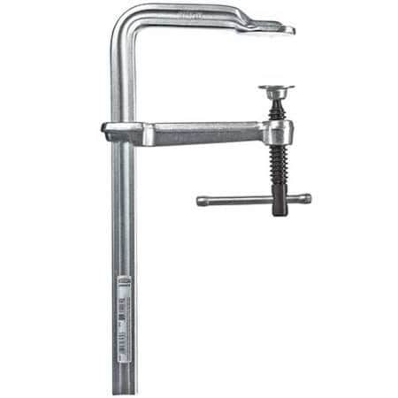 ClassiX All?Steel Screw Clamp, 12 in, 5-1/2 in Throat, Sliding Arm Bar Clamp, Standard Swivel Pad MPN:GS30K-B