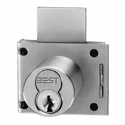 Coin Box Lock Silver Steel 2-1/8 W MPN:3L7RD2625