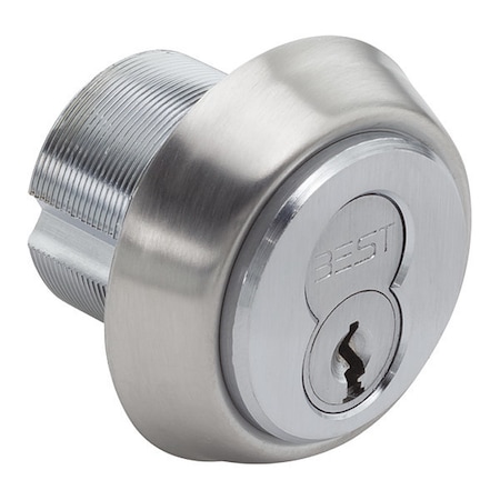 Std 1E Mortise Cylinder, C4 Cam, Tapered Design, Satin Chrome MPN:1E74C4R810626